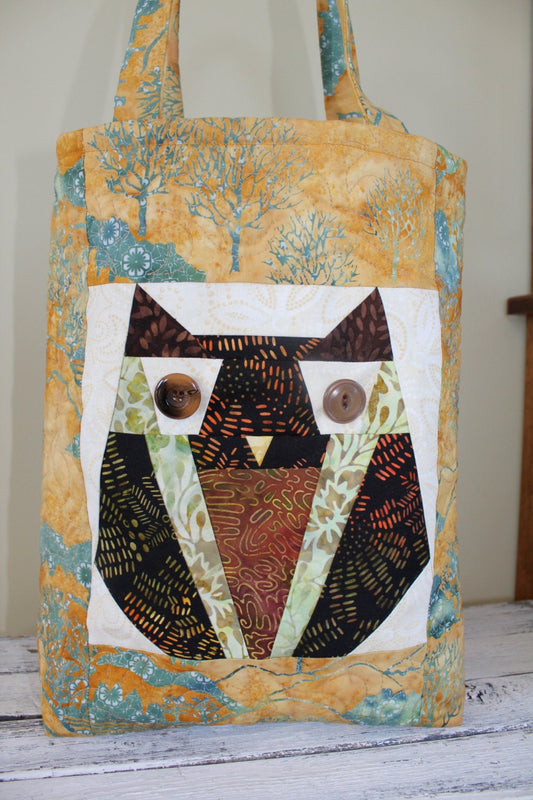 Paper Pieced Owl Bag | Learn Paper Piecing | PDF Pattern