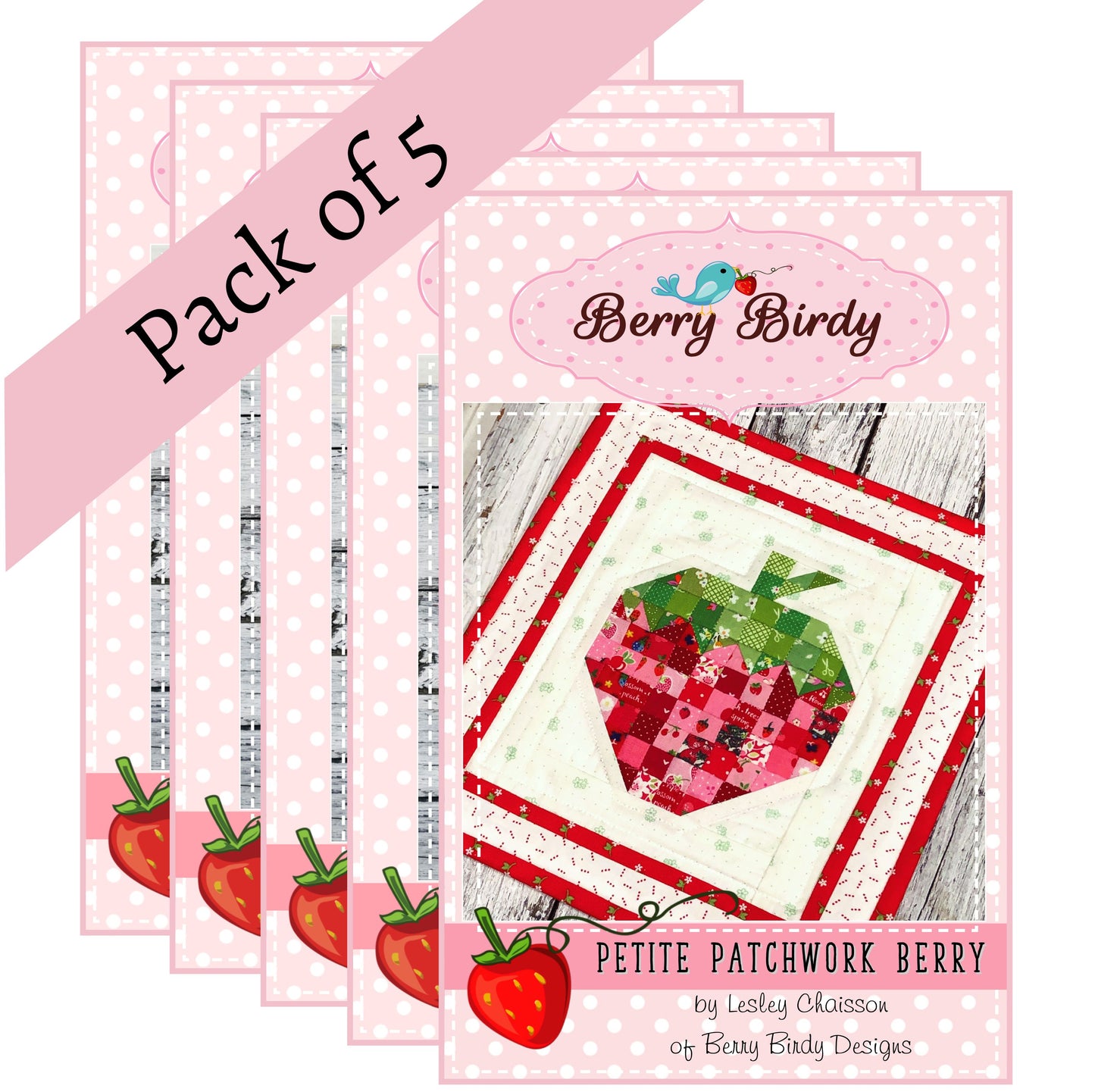 Strawberry Petite Patchwork | Pattern Pack of 5