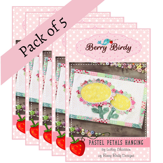 Pastel Petals Wall Hanging | Pattern Pack of 5