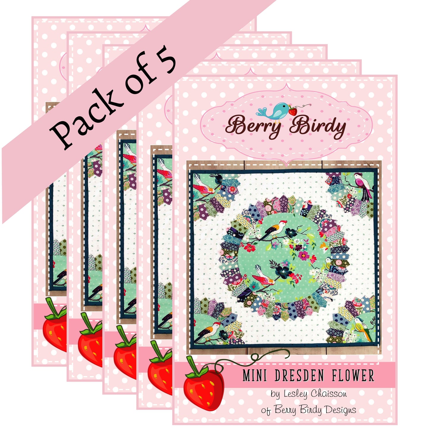 Flower Mini Dresden Wall Hanging | Pattern Pack of 5