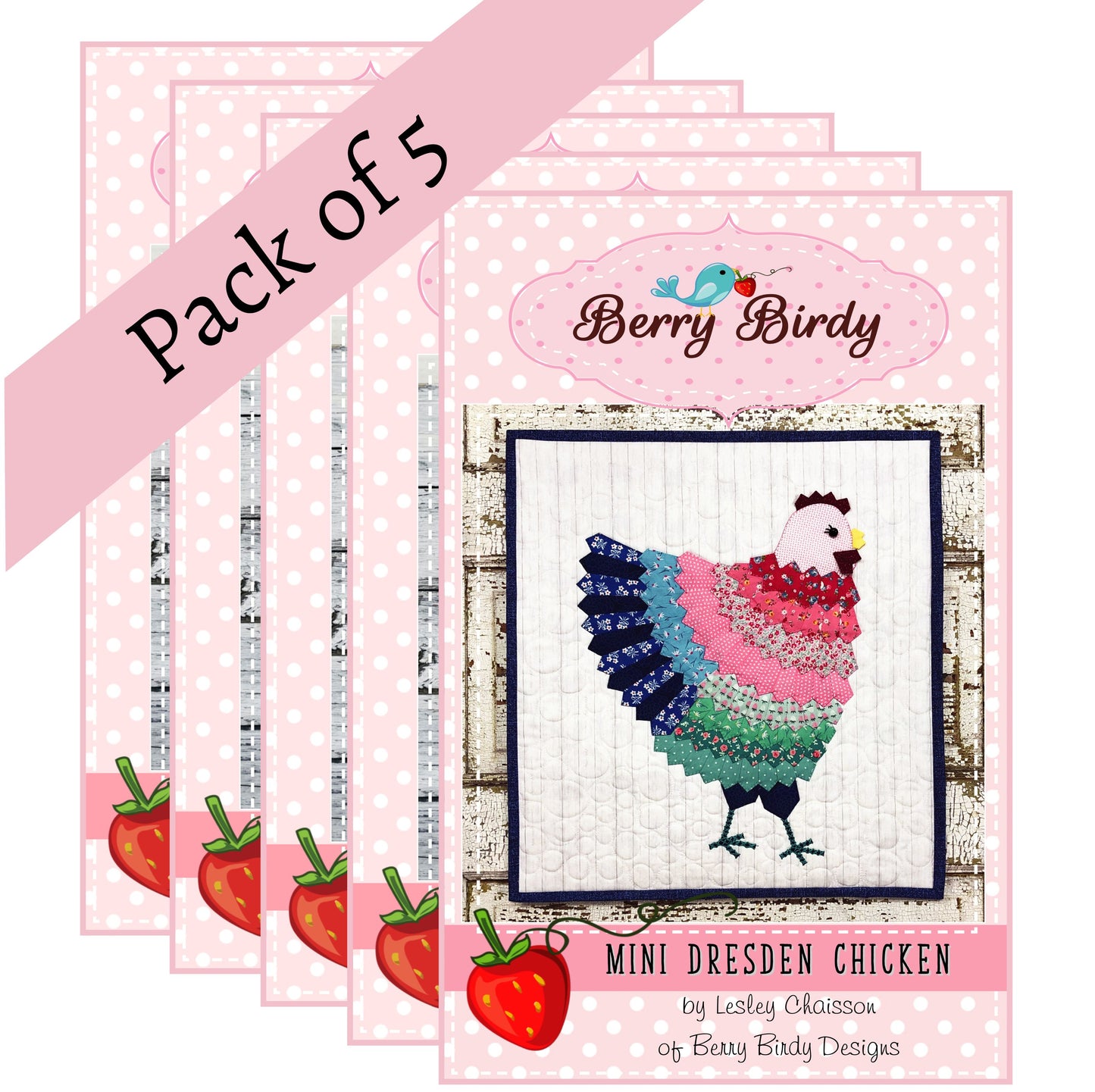 Chicken Mini Dresden | Pattern Pack of 5