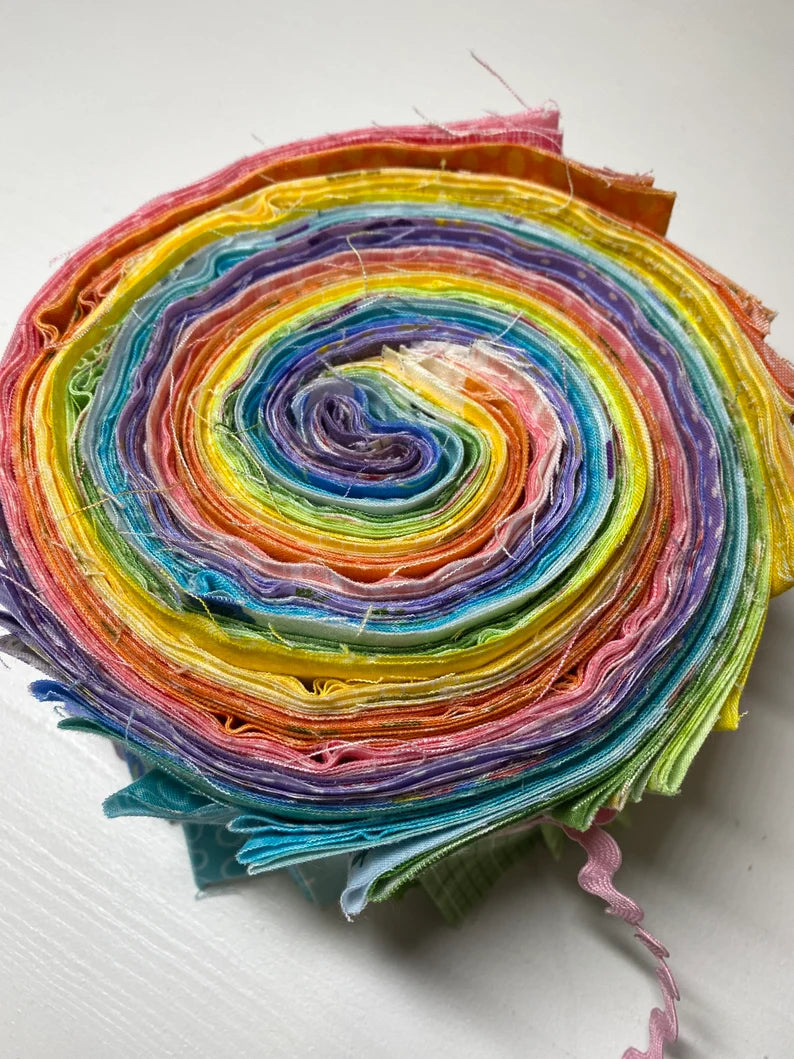 Rainbow 2.5" Jelly Roll Fabric Pack