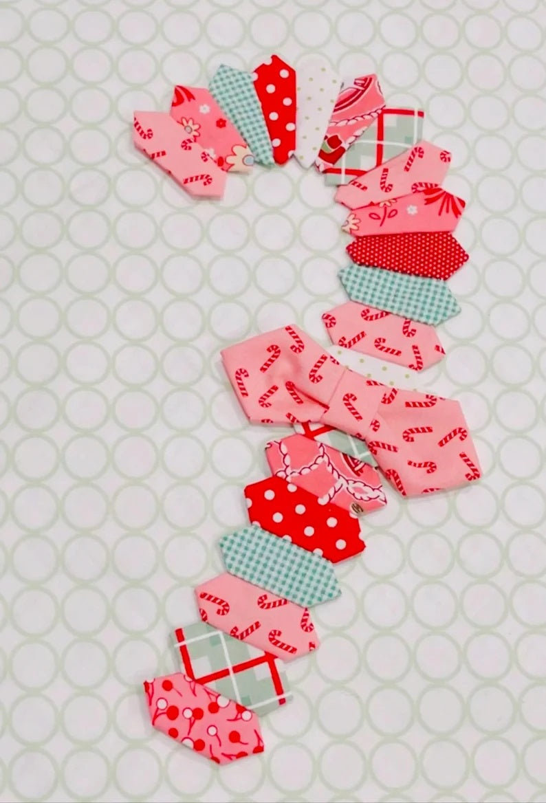 Candy Cane Mini Dresden Stocking or Wall Hanging | PDF Pattern