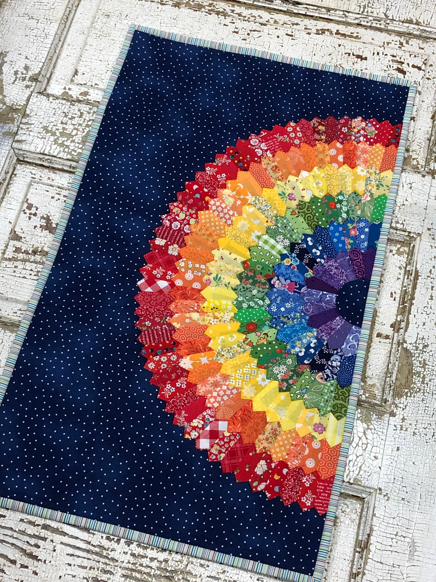 Dark Rainbow Mini Dresden Kit with Pattern