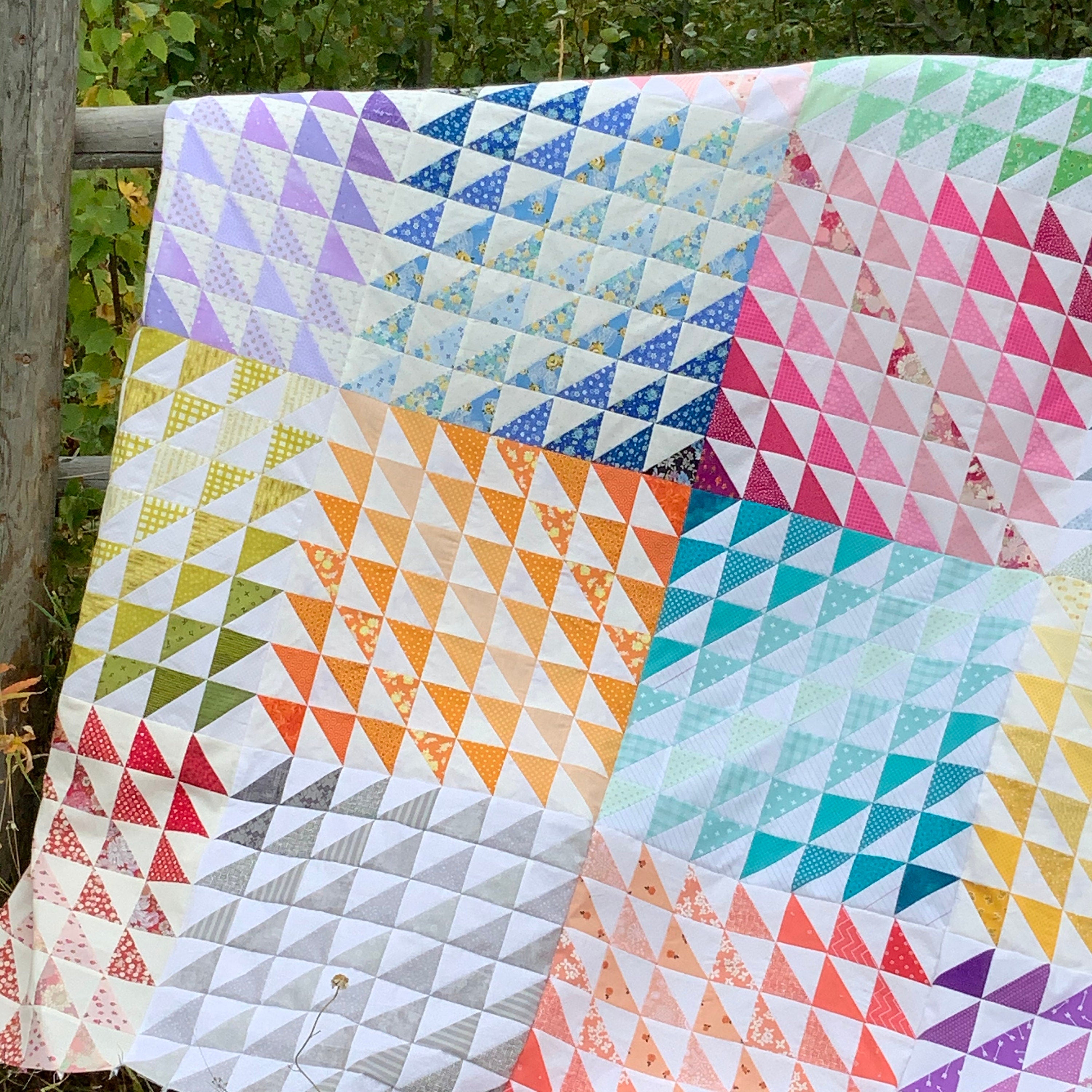 Ombre Colour Palette Quilt & Pillow | PDF Pattern – berrybirdy.com