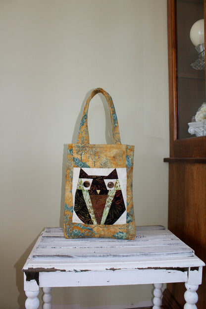 Paper Pieced Owl Bag | Learn Paper Piecing | Paper Pattern